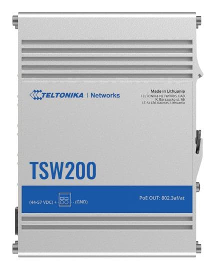 Teltonika TSW200 промышленный коммутатор 8 портов PoE+ Gigabit