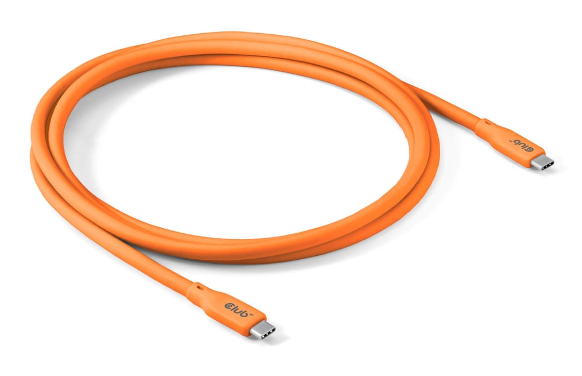 CLUB3D CAC-3000 USB-C to USB-C 2m Cable Orange