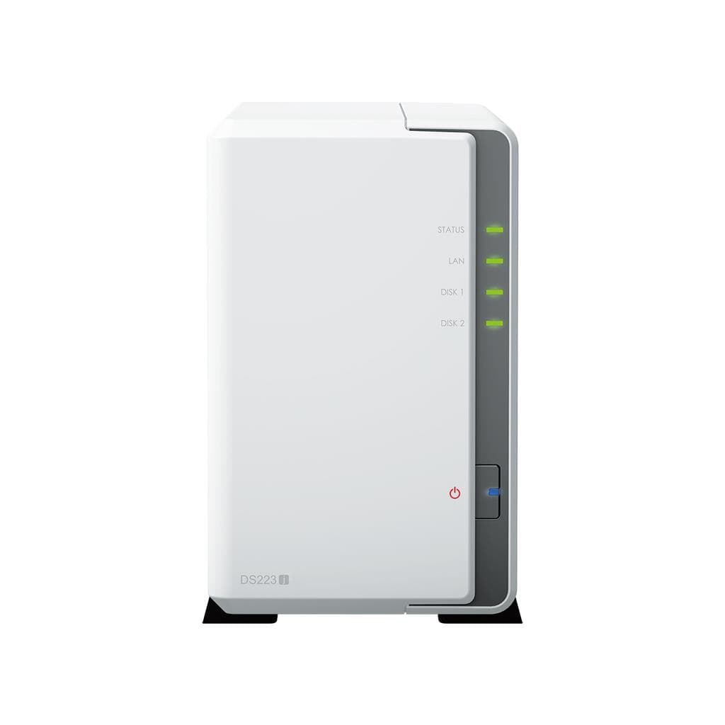 Synology DS223j 2-Bay NAS Storage Tower 1GB RAM USB 3.0