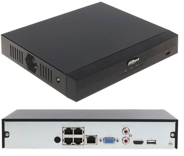 Dahua NVR4104HS-P-EI 4-kanaliga PoE videorekorder 4K