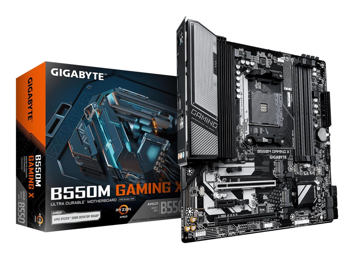Mainboard|GIGABYTE|AMD B550|Socket AM4|micro ATX|RAM DDR4-SDRAM|4xSlots|2xNumber of M.2 (M) slots|B550MGAMINGX1.2