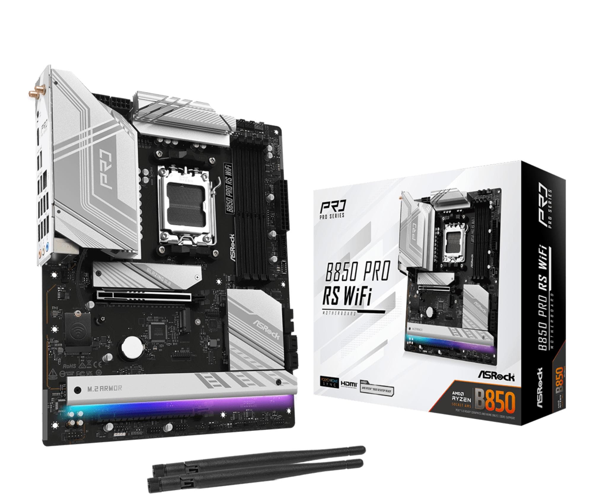 ASRock B850 Pro RS WiFi AM5 ATX emaplaat DDR5 protsessoritele