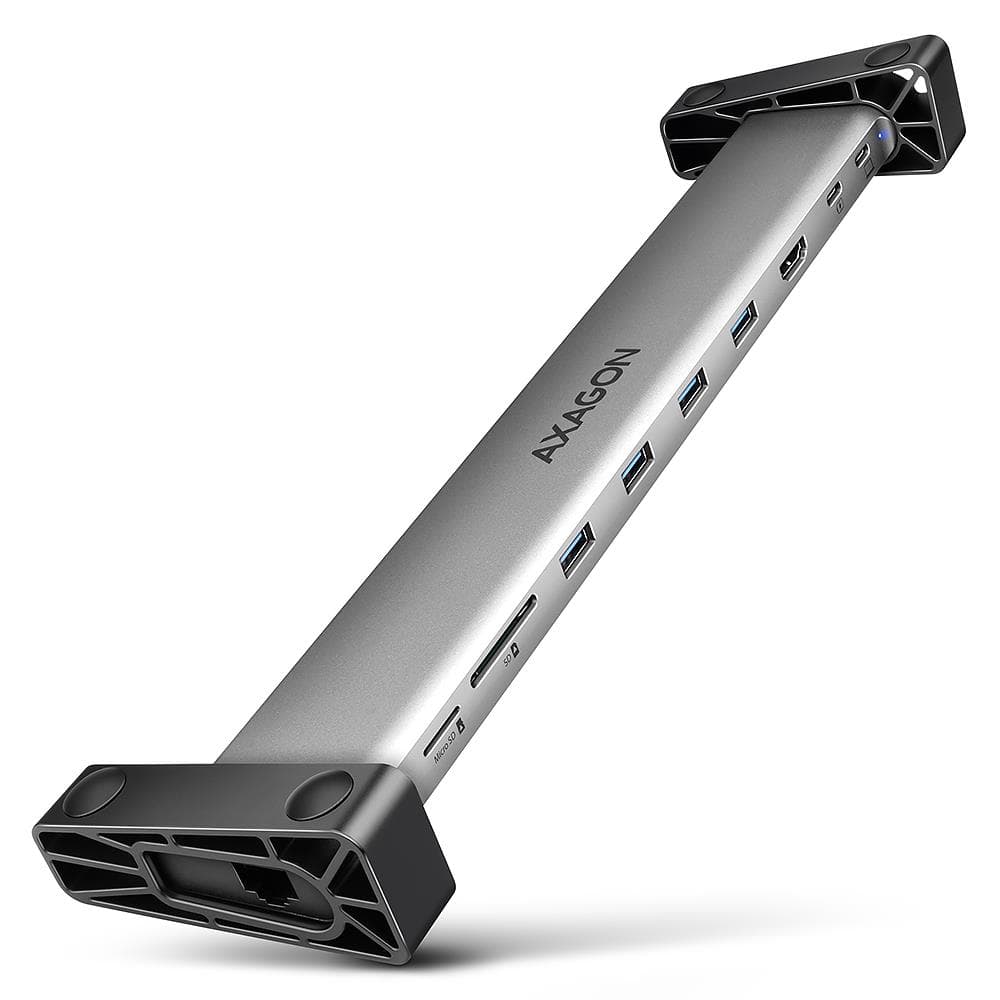 AXAGON HMC-10HLS 9-в-1 докинг станция USB-C для ноутбука
