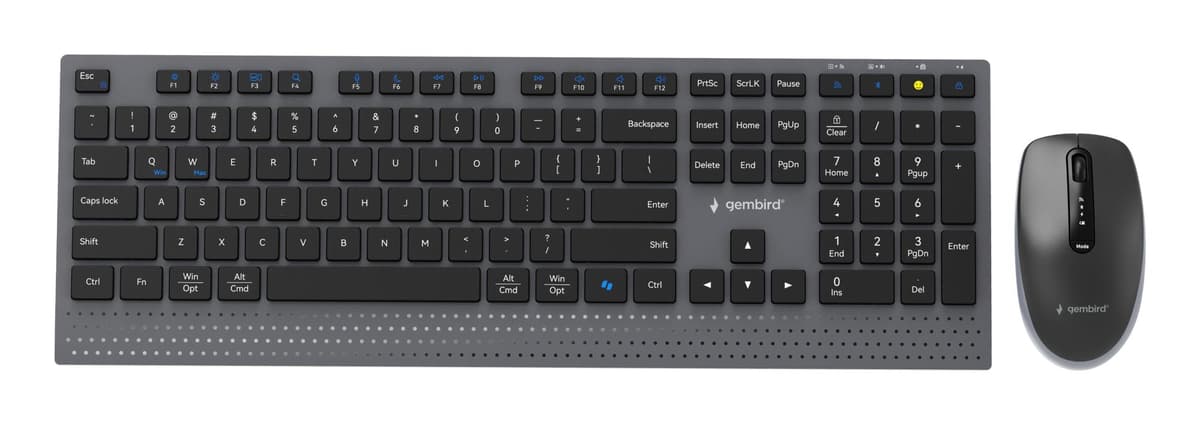 Gembird KBS-WPS-02 wireless keyboard and mouse combo black