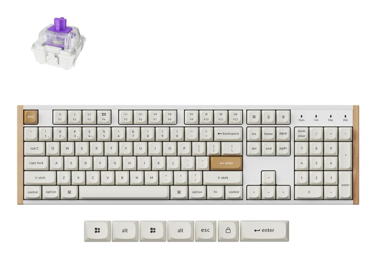 KEYBOARD WRL K10 HE SPECIAL ED/WHITE K10H-Q1 KEYCHRON