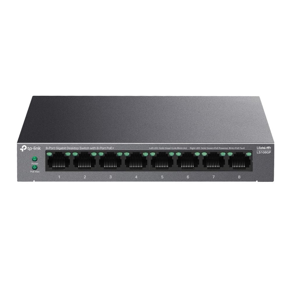 TP-Link LS108GP 8-Port Gigabit Unmanaged PoE+ Switch