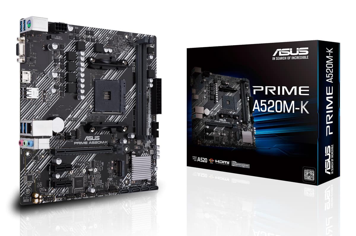 ASUS Prime A520M-K материнская плата AMD AM4 microATX DDR4
