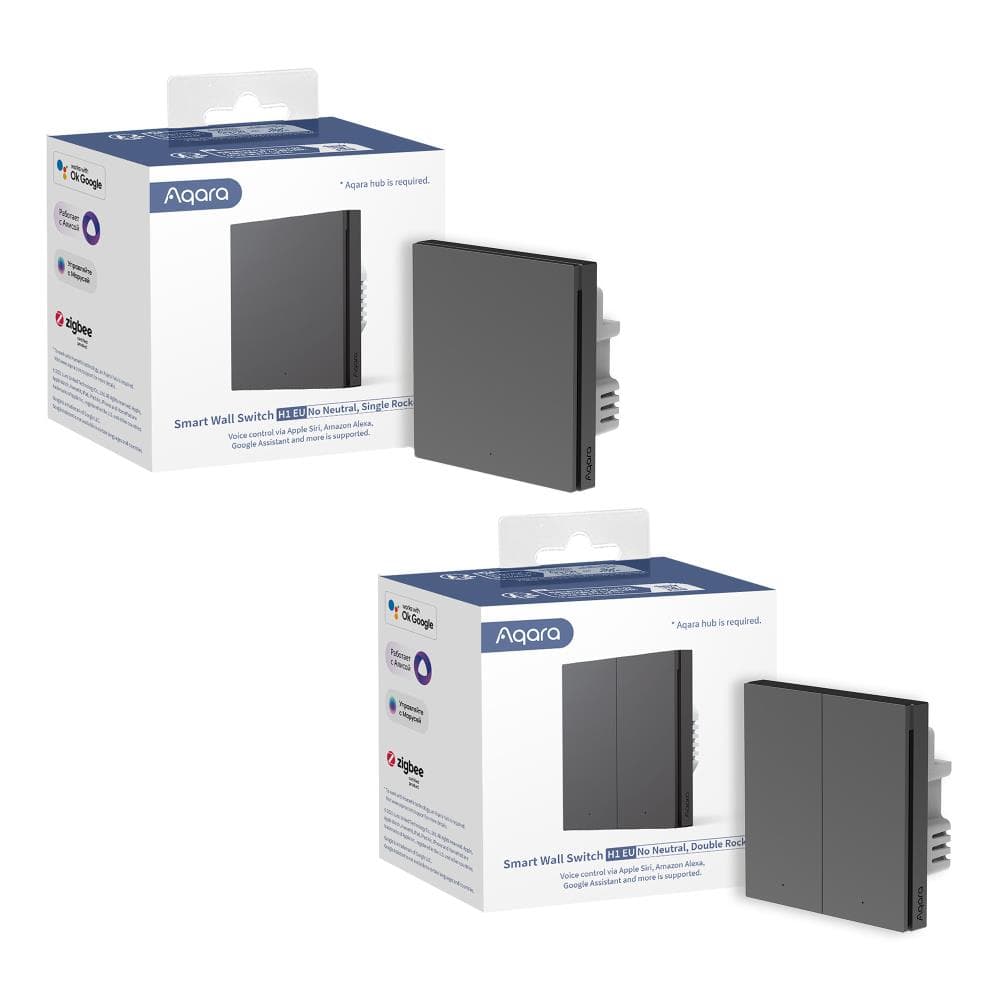 Aqara Smart Wall Switch H1 Single Rocker – Grey