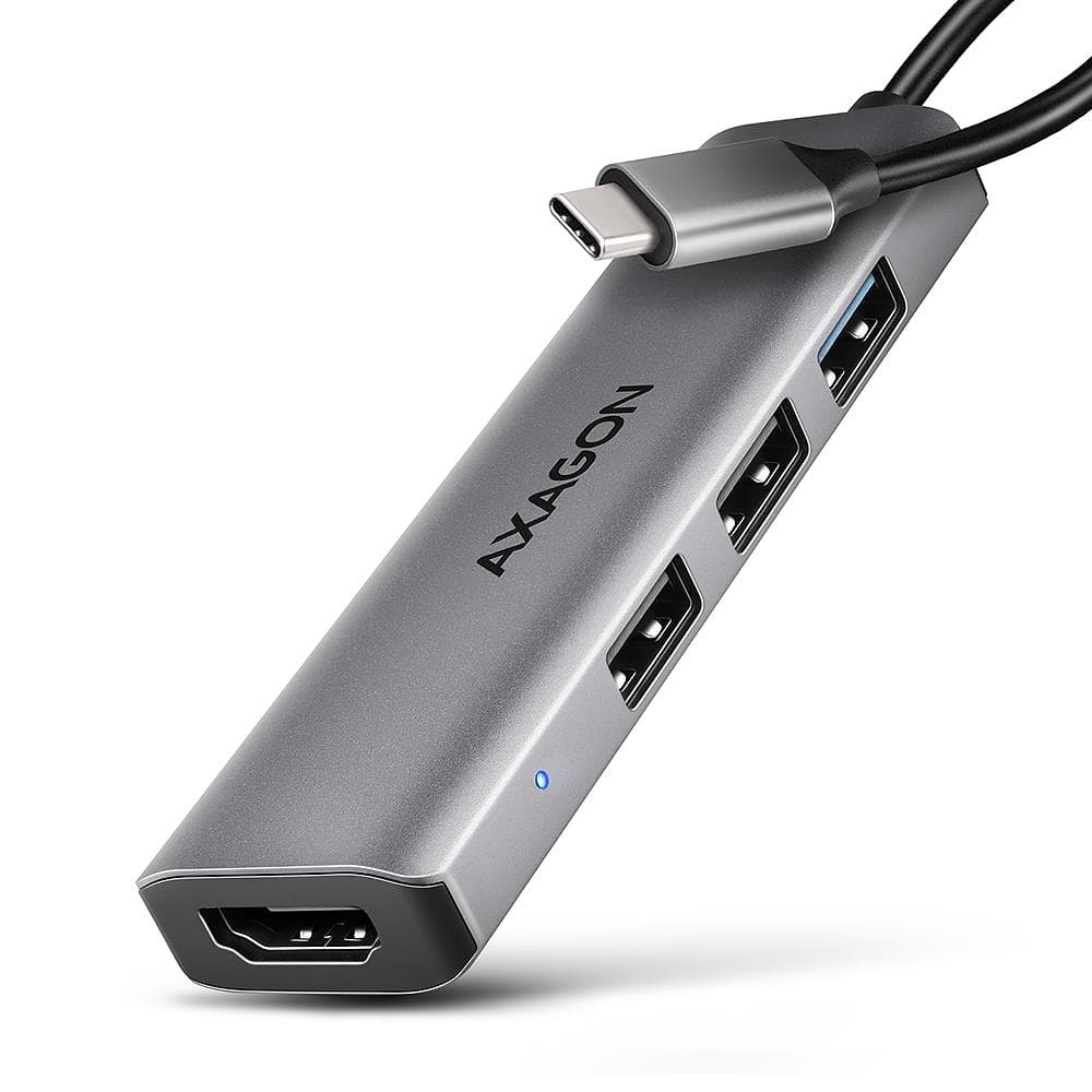 Axagon HMC-H3A USB-C Hub 4-in-1 Docking Station Silver