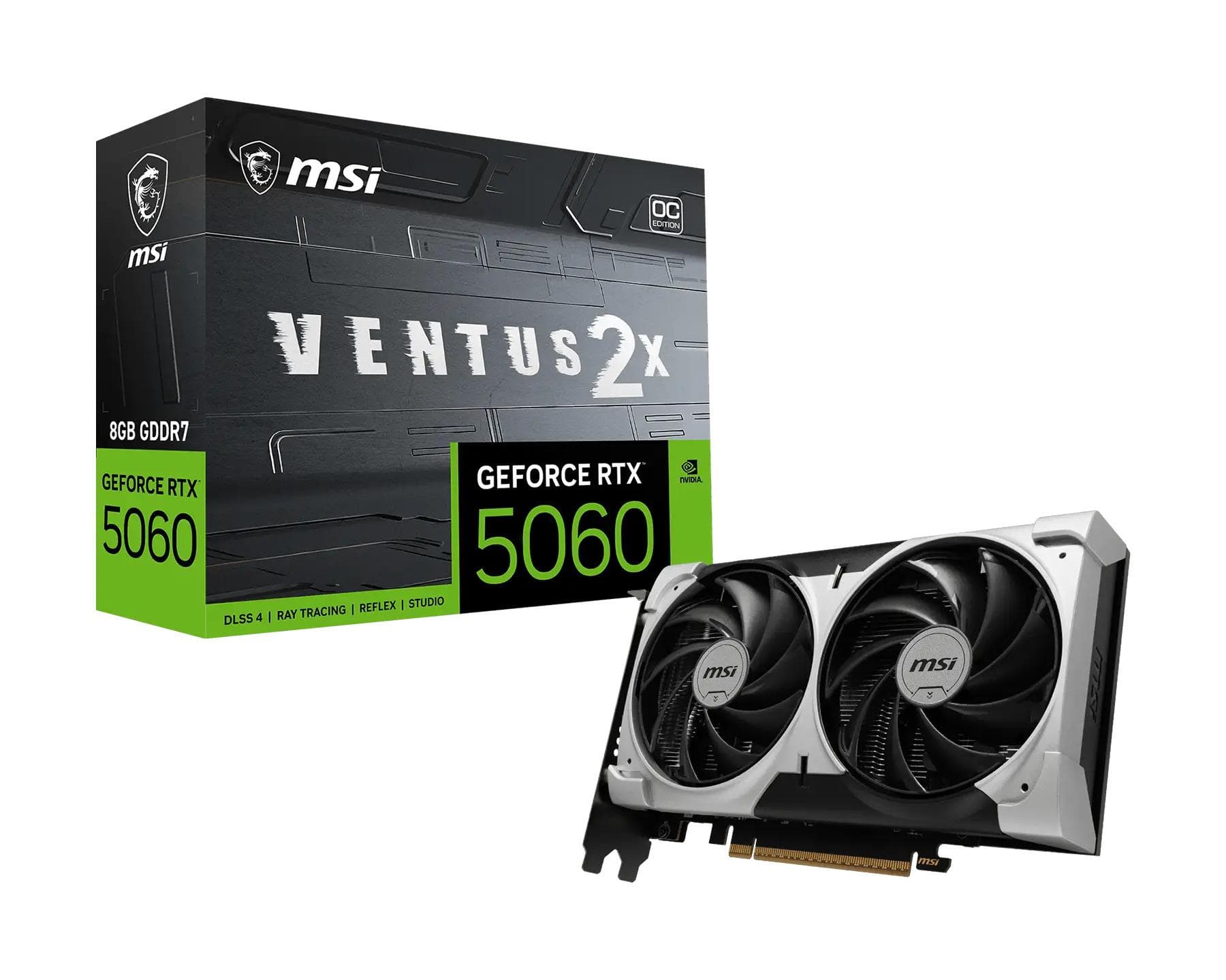 MSI GeForce RTX 5060 Ventus 2X OC 8 GB GDDR7 videokaart