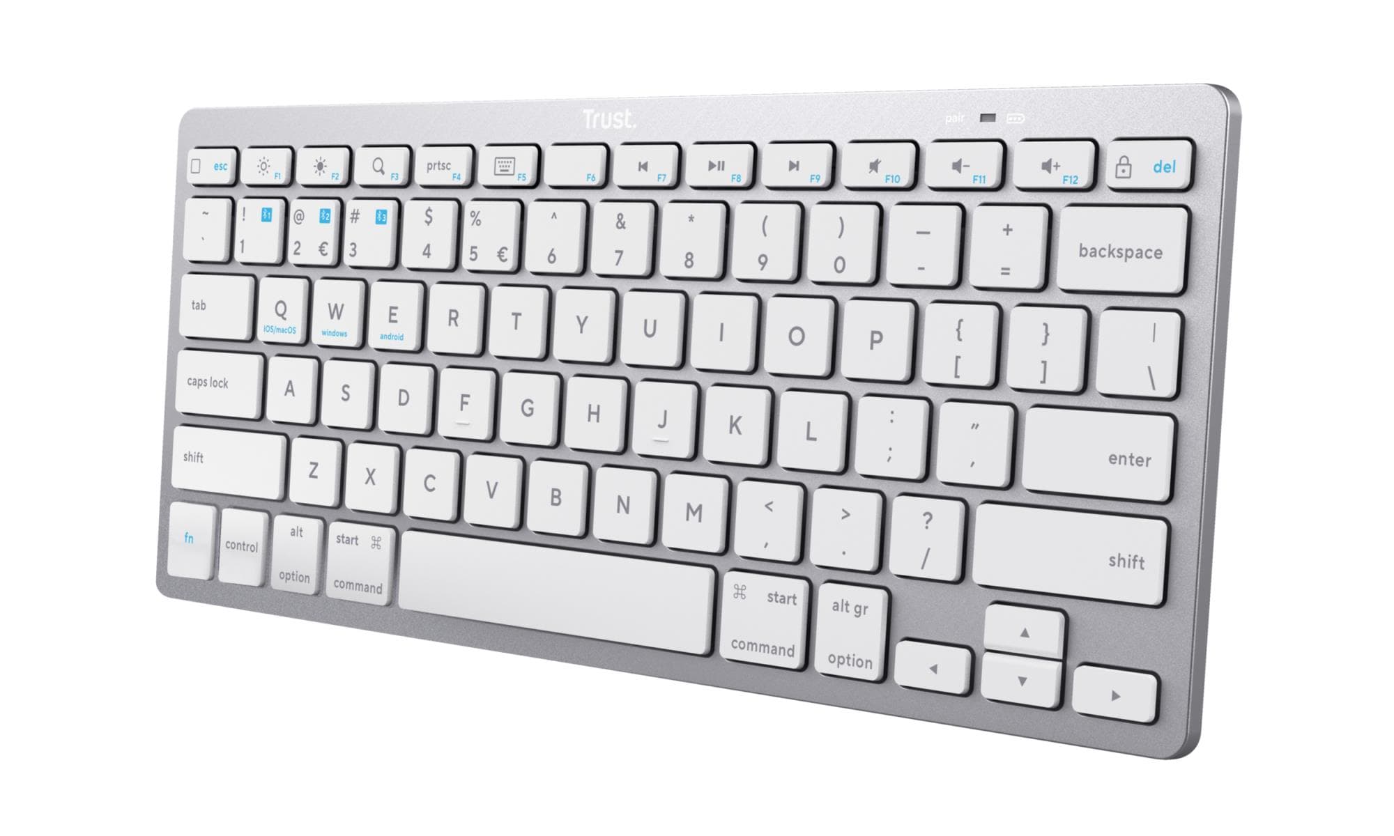 Trust Basics Bluetooth Keyboard 75% Silver