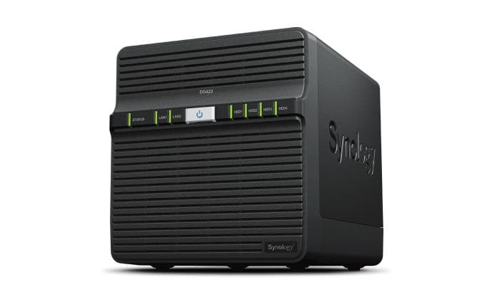 Synology DS423 4-salve NAS-seade, 2 GB RAM, 2x LAN