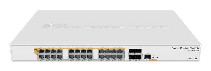 MikroTik CRS328-24P-4S+RM 24-pordi PoE gigabit-switch rackile