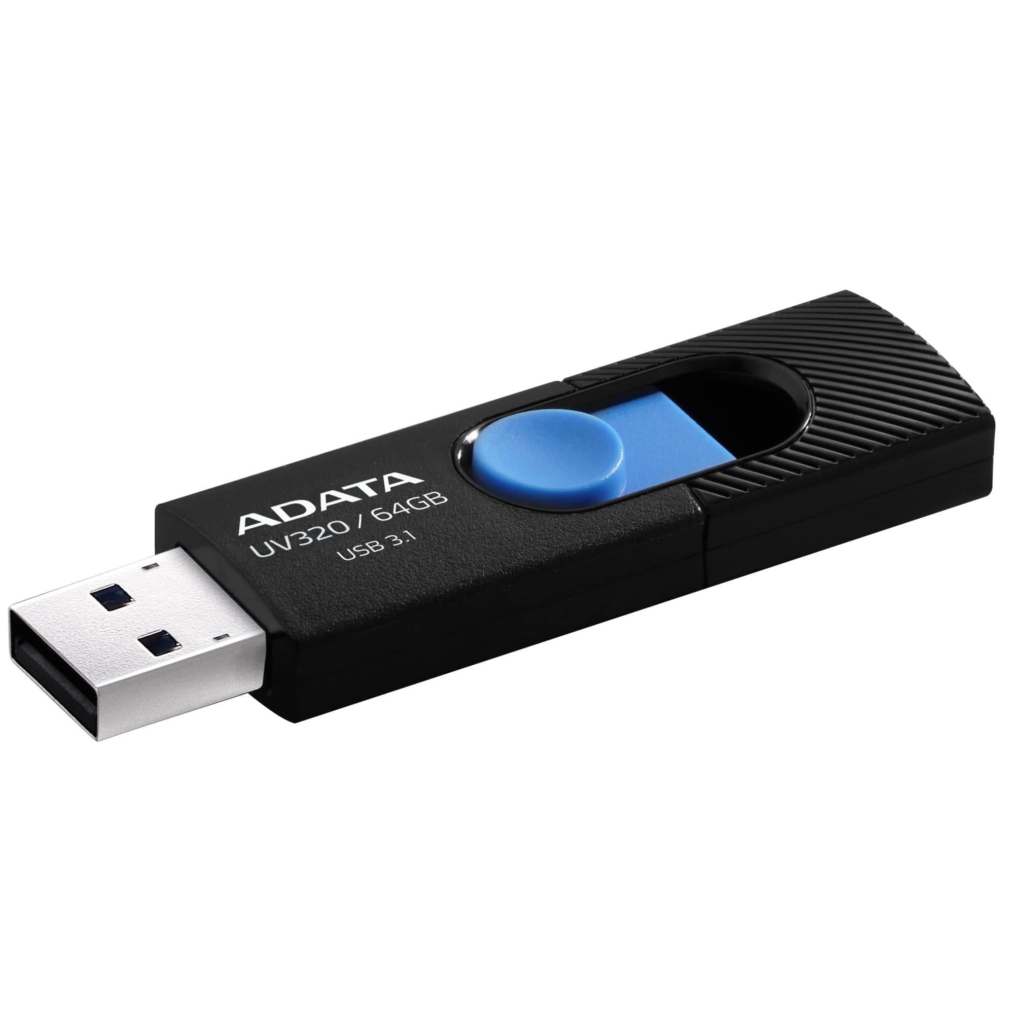 ADATA UV320 64GB USB 3.1 mälupulk (must)