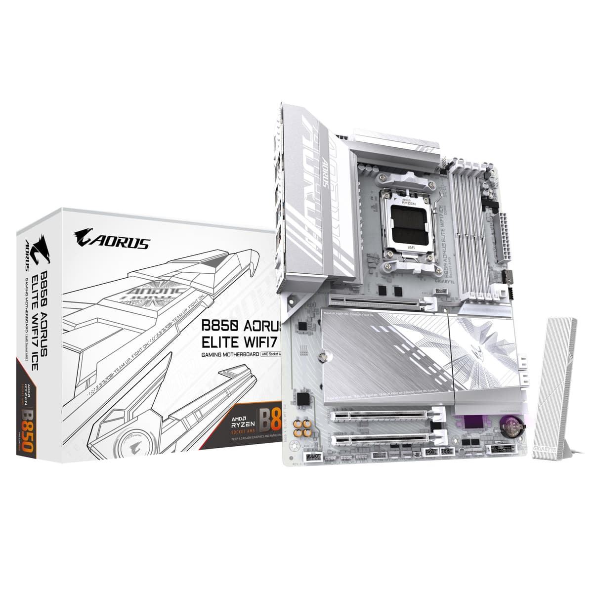 Gigabyte B850 Aorus Elite WiFi7 Ice AM5 ATX DDR5 Motherboard