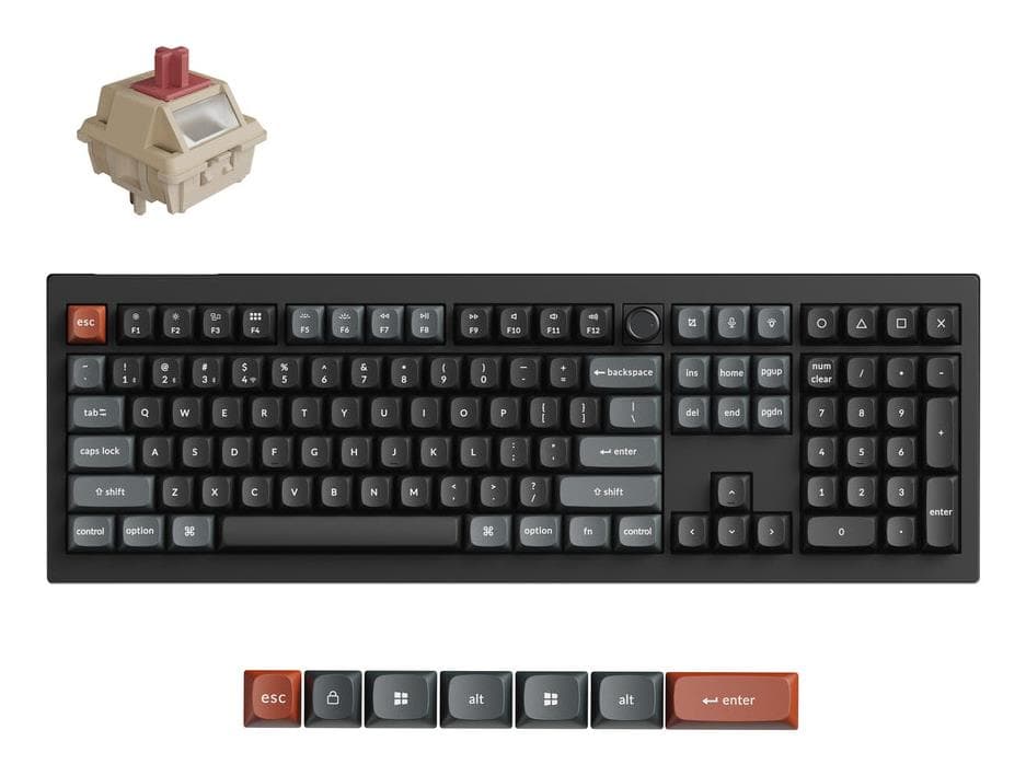 Keychron V6 Ultra juhtmega ja juhtmeta klaviatuur, must