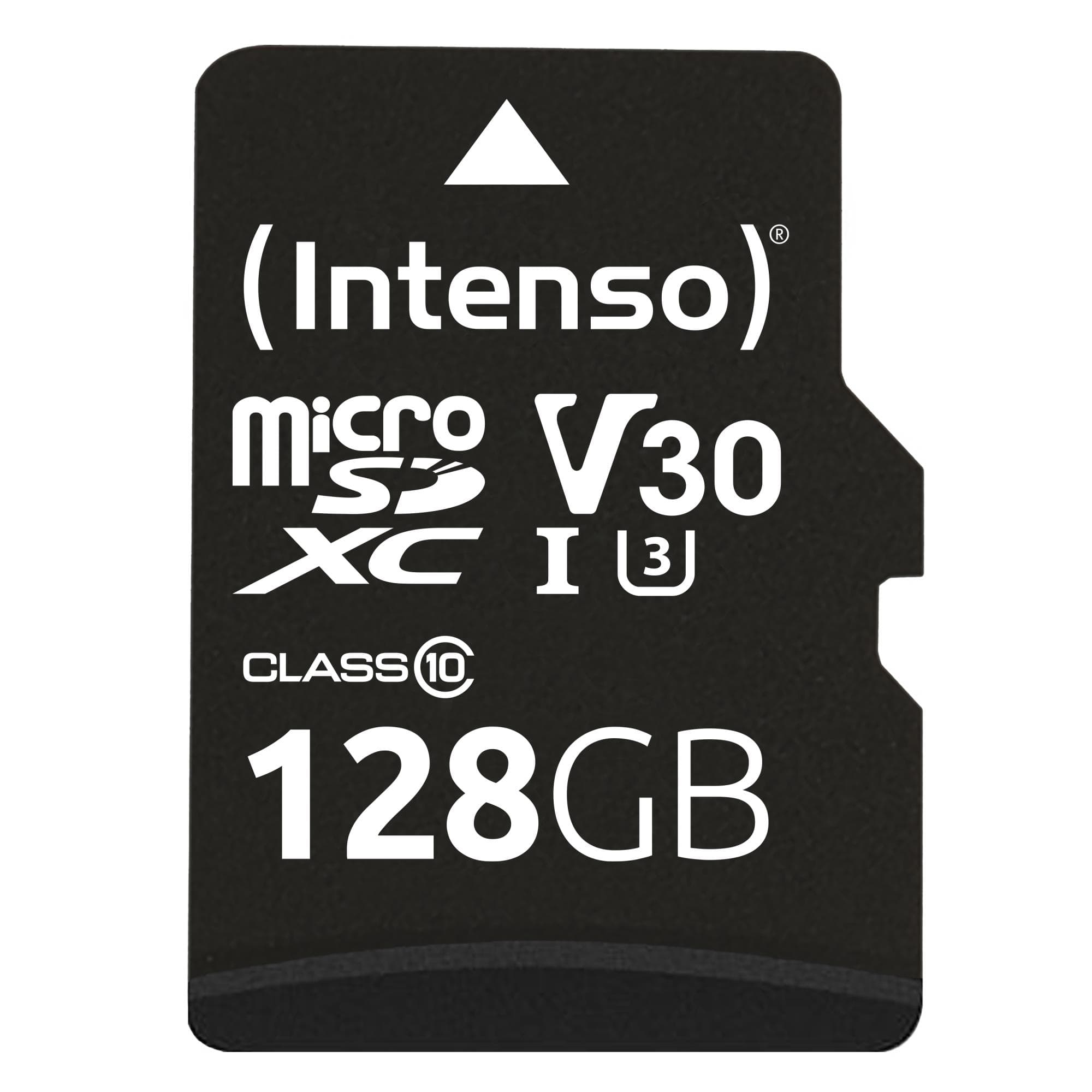 Intenso MicroSDXC 128GB Class 10 U3 V30 Memory Card