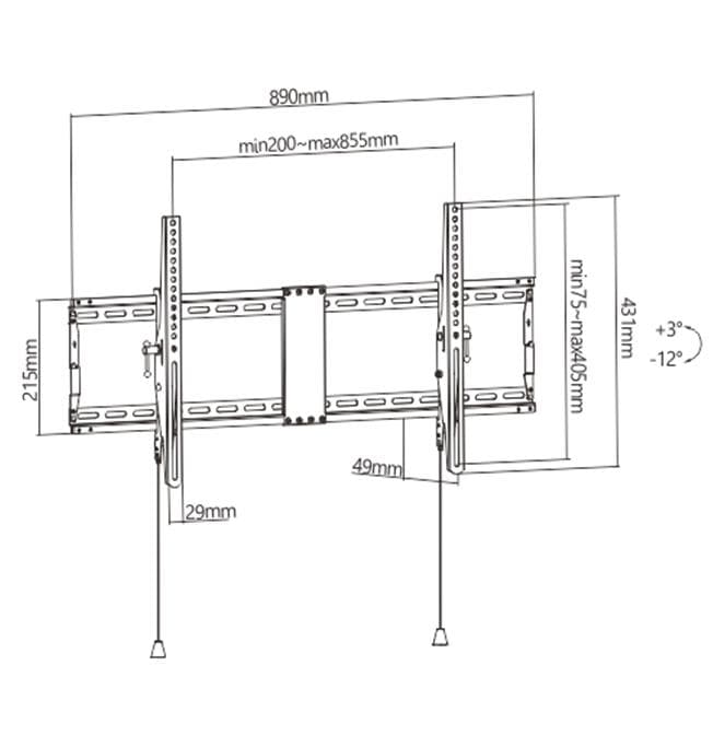 Gembird WM-90T-01 TV Wall Mount 43–90"