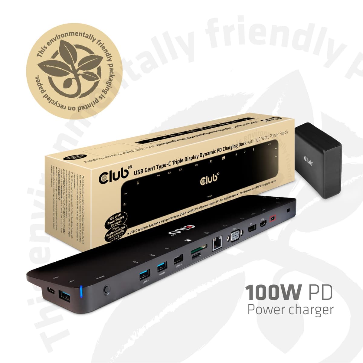 CLUB3D CSV-1564W100 USB-C docking station 100W