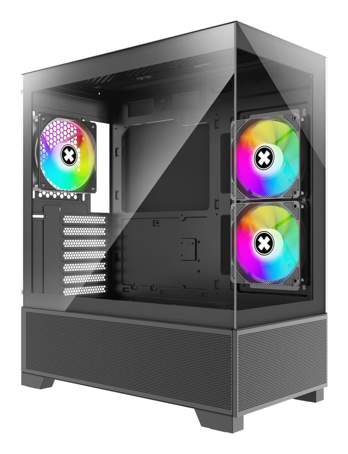 Xilence XG172 Midi Tower PC Case, ATX, Black, Tempered Glass