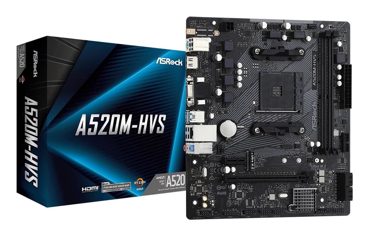 ASRock A520M-HVS micro-ATX motherboard Socket AM4