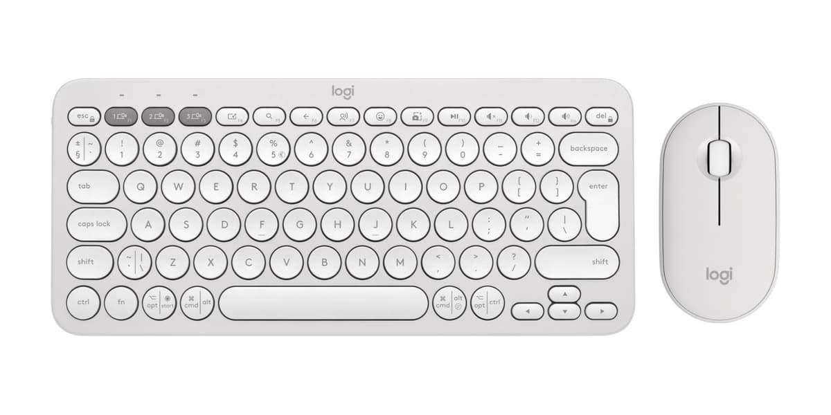 Logitech Pebble 2 Wireless Keyboard and Mouse Combo, White