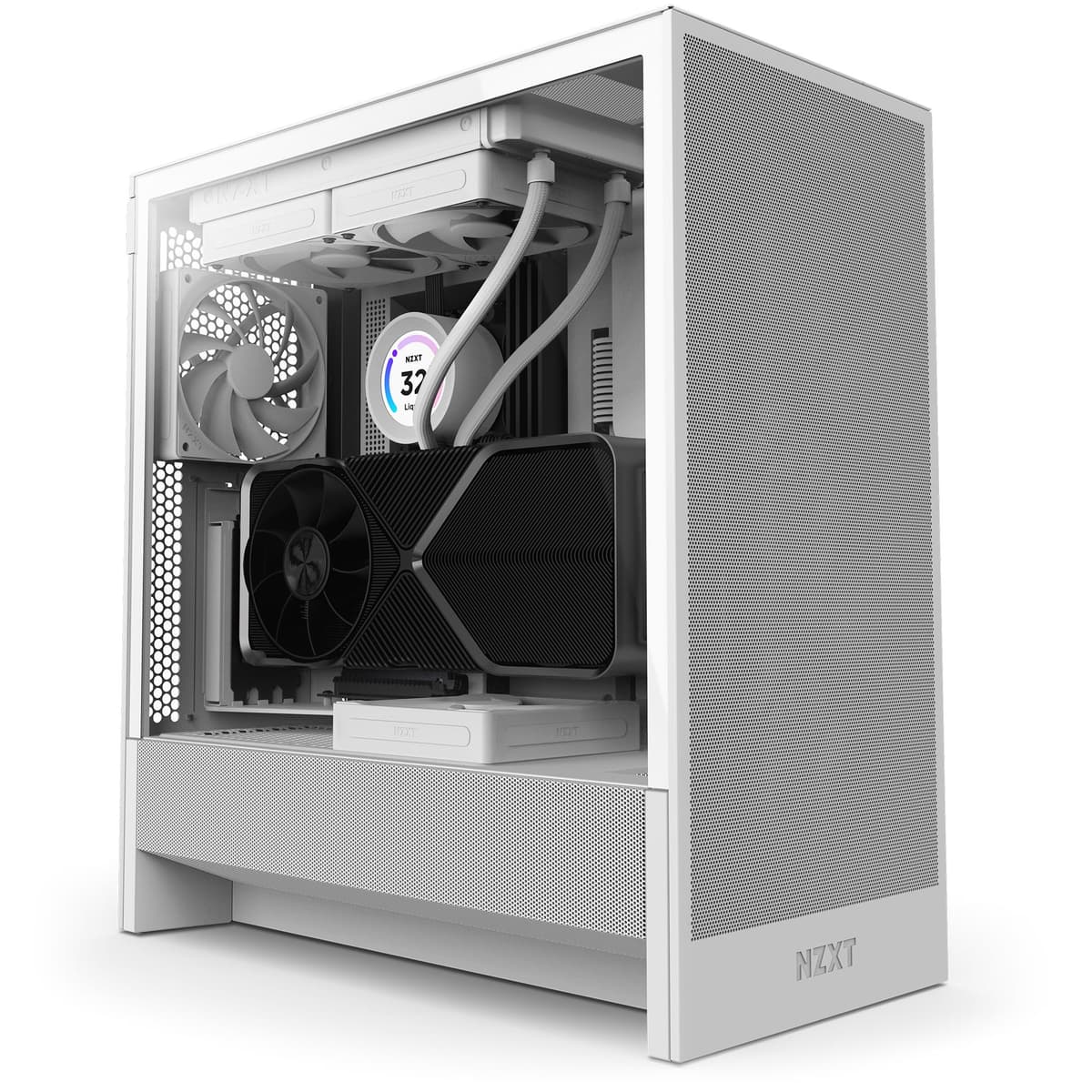 NZXT H5 Flow valge midi tower arvutikorpus ATX/EATX