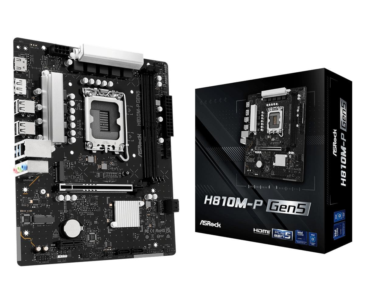 ASROCK H810M-PGEN5 микроплата Intel LGA1851 DDR5