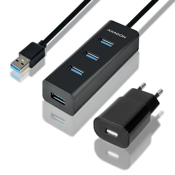 AXAGON HUE-S2BP USB 3.0 хаб 4 порта с зарядкой