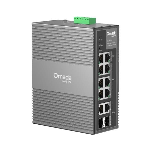 Управляемый коммутатор TP-LINK IES210GPP, 8 портов Gigabit, PoE+, DIN-рейка