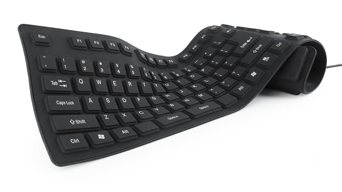 Paindlik USB klaviatuur Gembird KB-109F-B, must