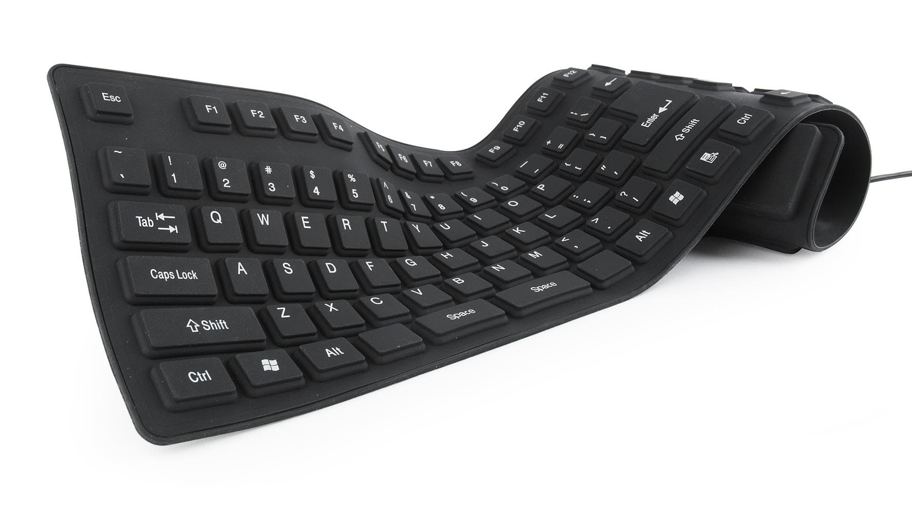 Paindlik USB klaviatuur Gembird KB-109F-B, must