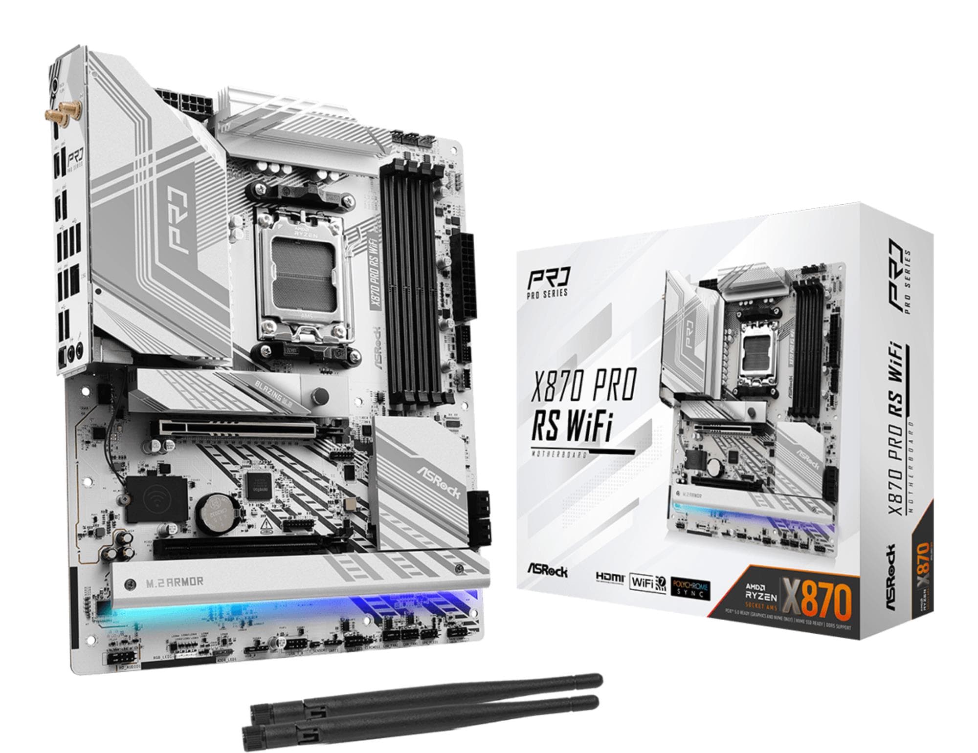ASRock X870 Pro RS WiFi AM5 ATX Motherboard for AMD Ryzen
