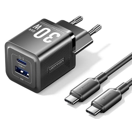 Vention TZ-FEQB0-EU-01 сетевое зарядное устройство 30W USB-C + кабель