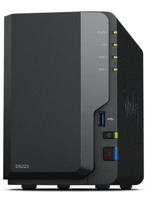Synology DS223 2-Bay NAS Storage Tower, 2GB RAM, USB 3.2