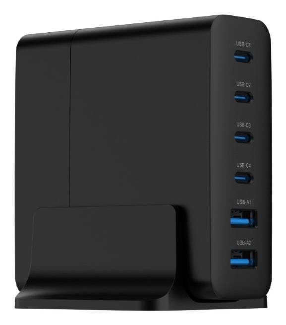 Gembird 6-pordiline 75W GaN USB kiirlaadija