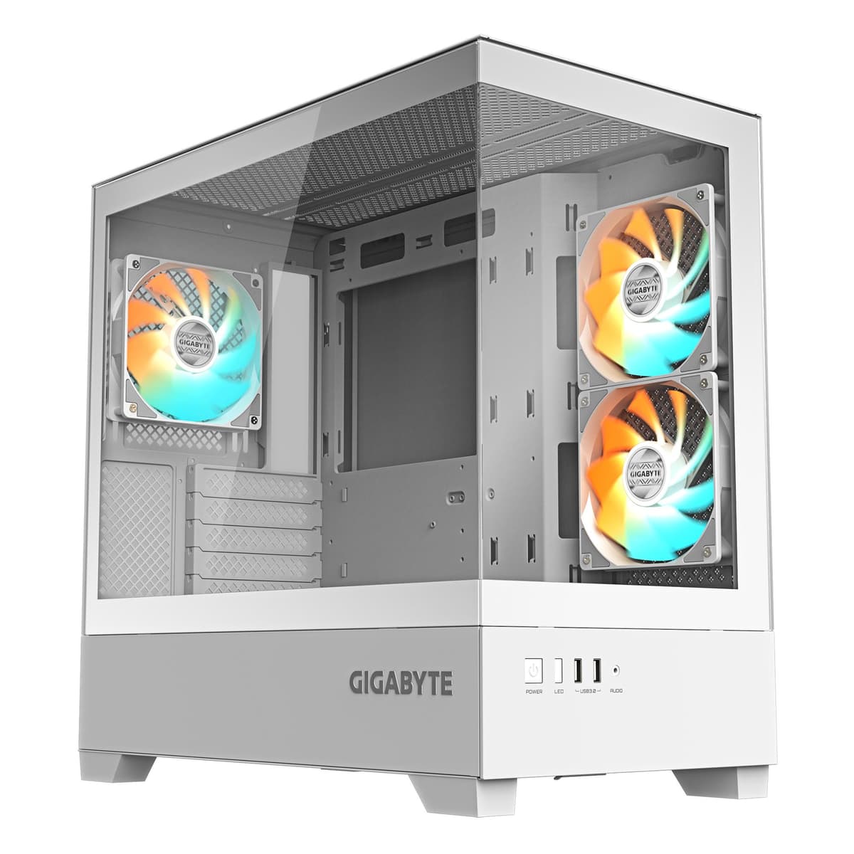 Gigabyte GB-C201PI Midi Tower Case White – Micro ATX / Mini-ITX