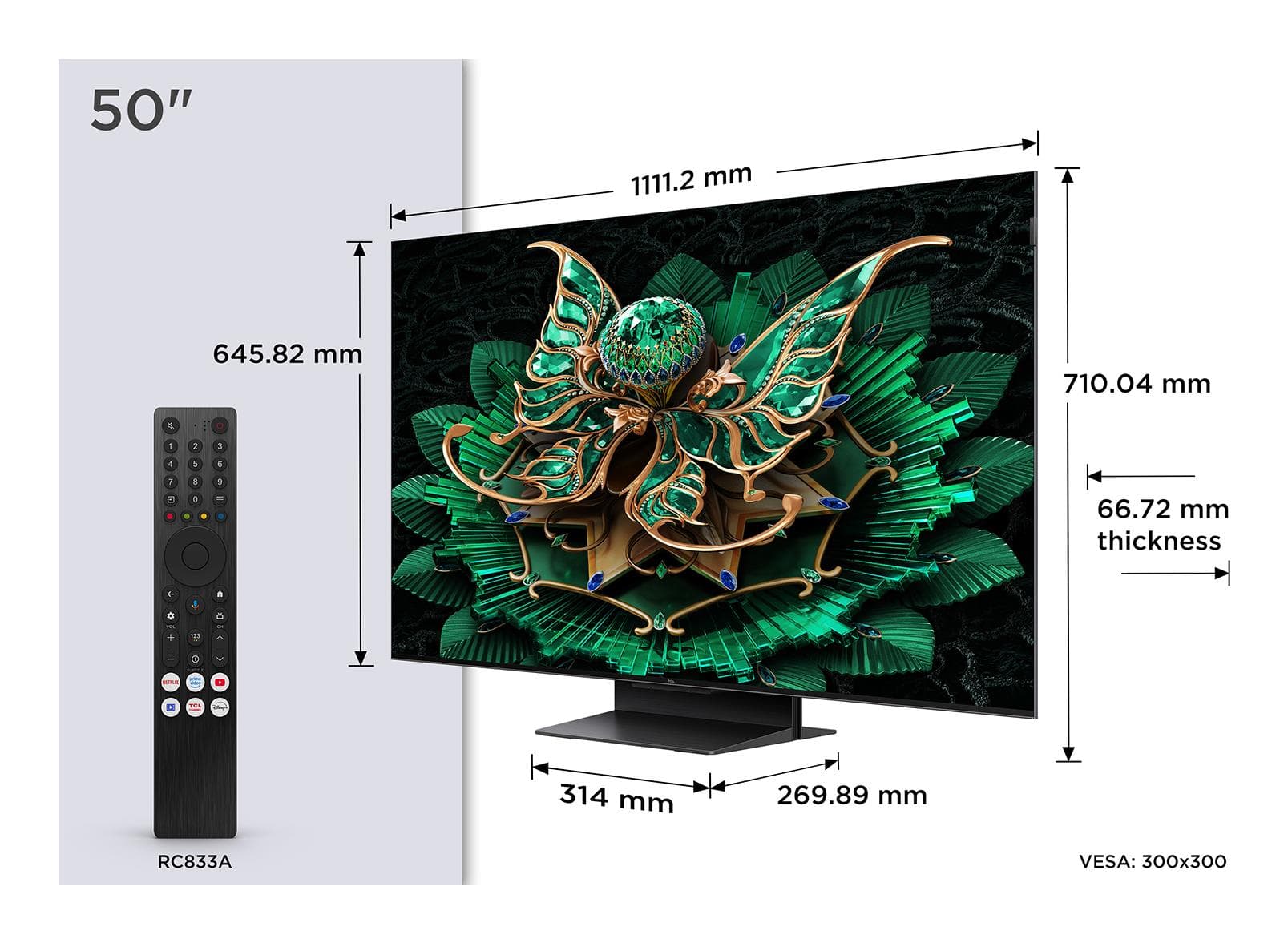 TCL 50C7K 50" 4K Ultra HD QD-Mini LED nutiteler