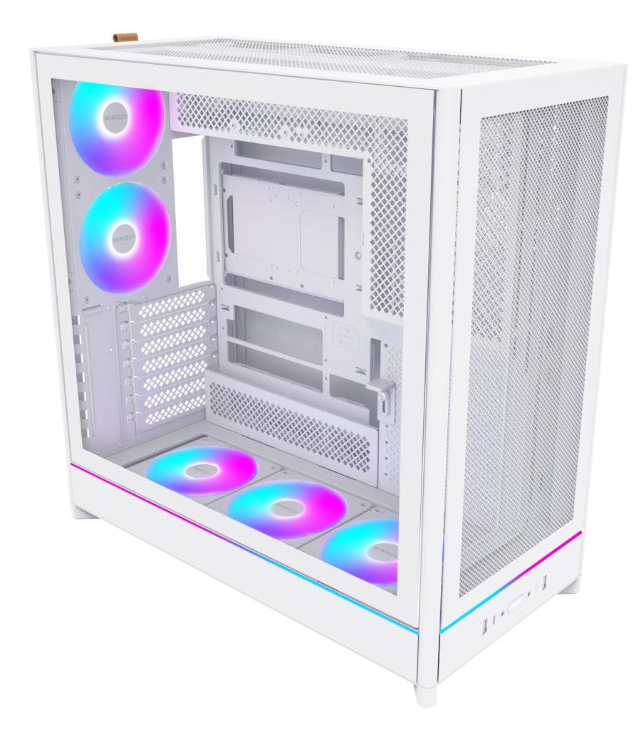 Montech HS01 Pro valge midi tower arvutikorpus ATX