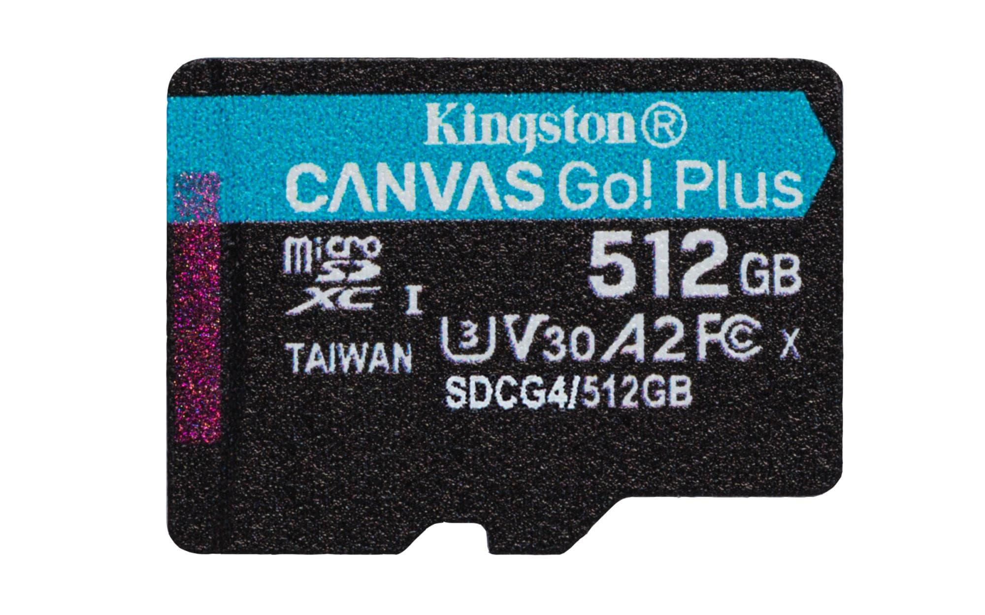 Карта Kingston Canvas Go Plus Gen4 microSD 512 ГБ, 200 МБ/с, без адаптера