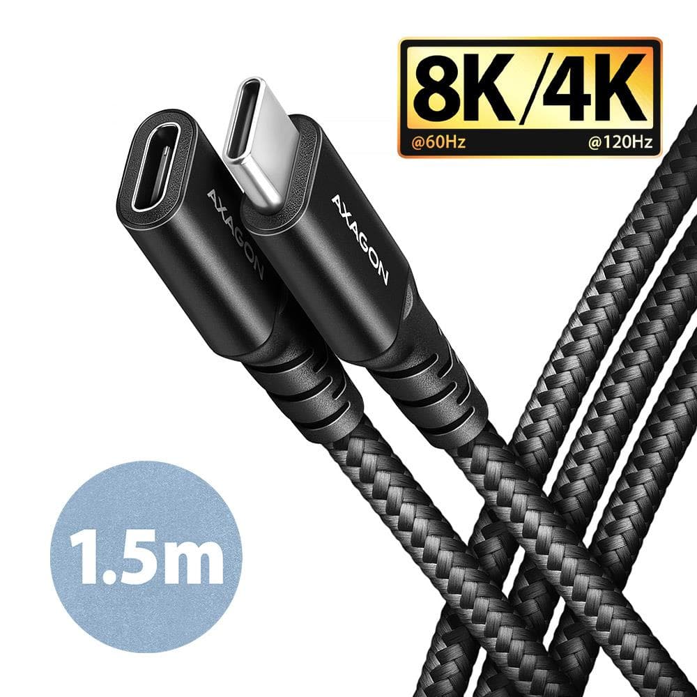 Axagon USB-C extension cable 1.5m black