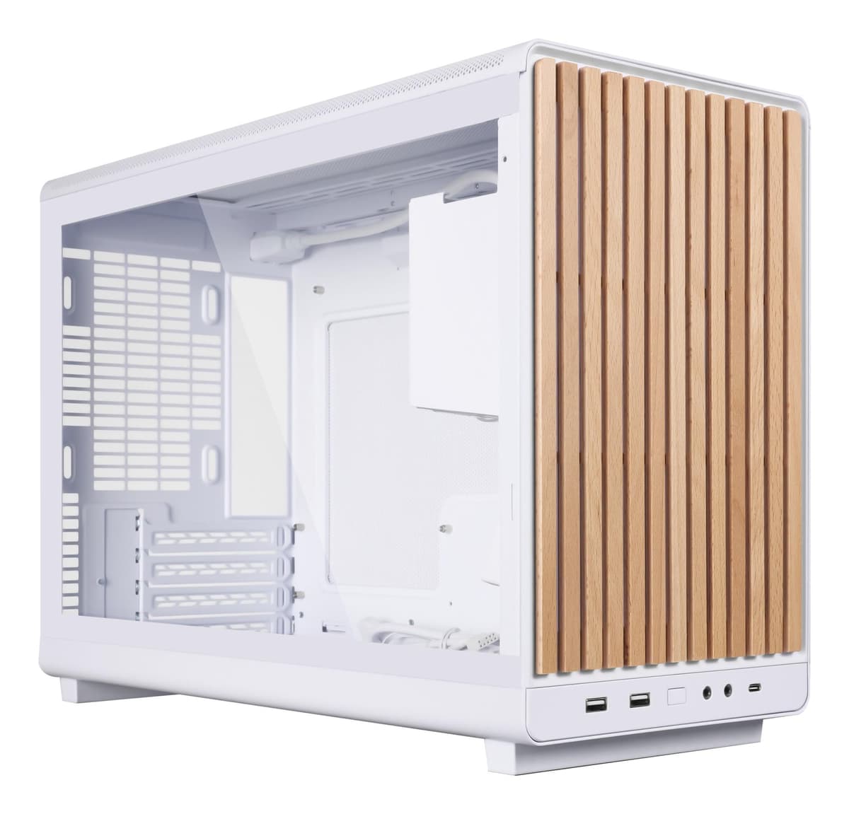 LIAN LI A3W-WDG micro ATX arvutikast valge