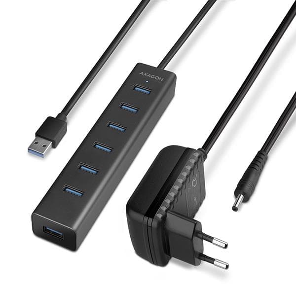 Axagon HUE-SA7BP USB 3.0 Hub 7 Port with AC Charging