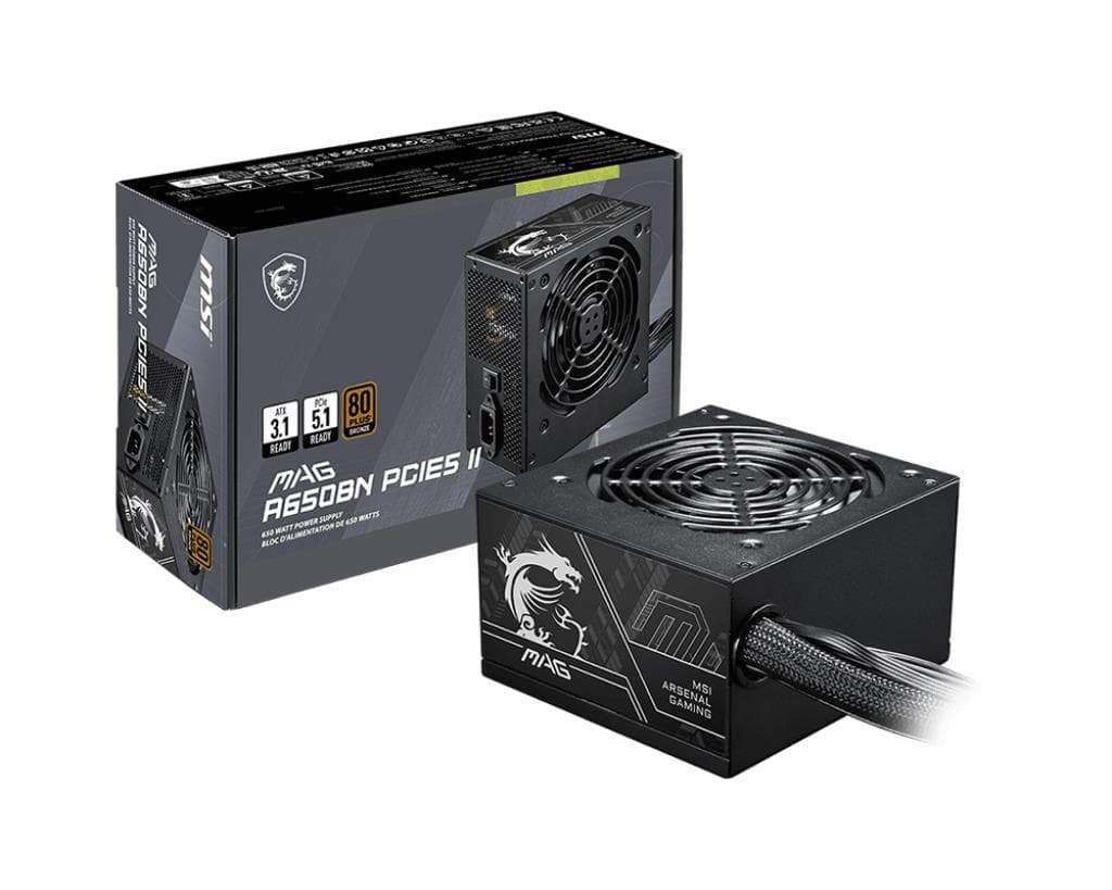 MSI MAGA650BNPCIE5II 650W ATX PC Power Supply