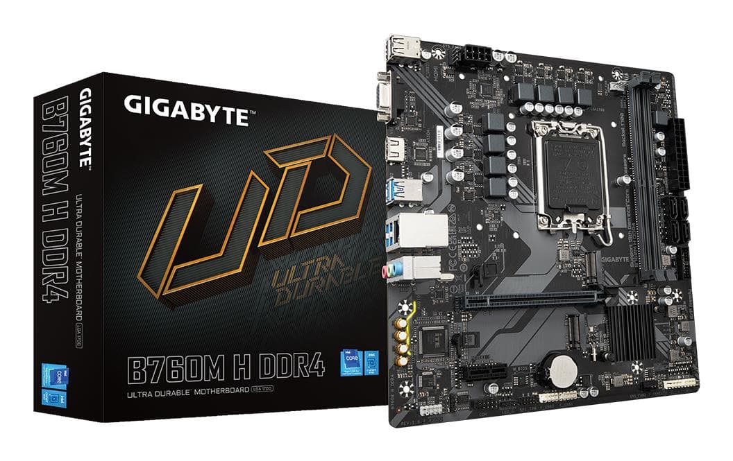 Gigabyte B760M DDR4 emaplaat Intel LGA1700 Micro-ATX