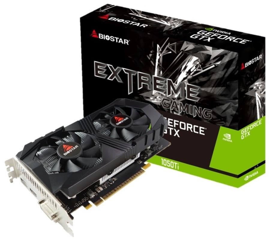 BIOSTAR GeForce GTX 1050 Ti 4GB GDDR5 graafikakaart