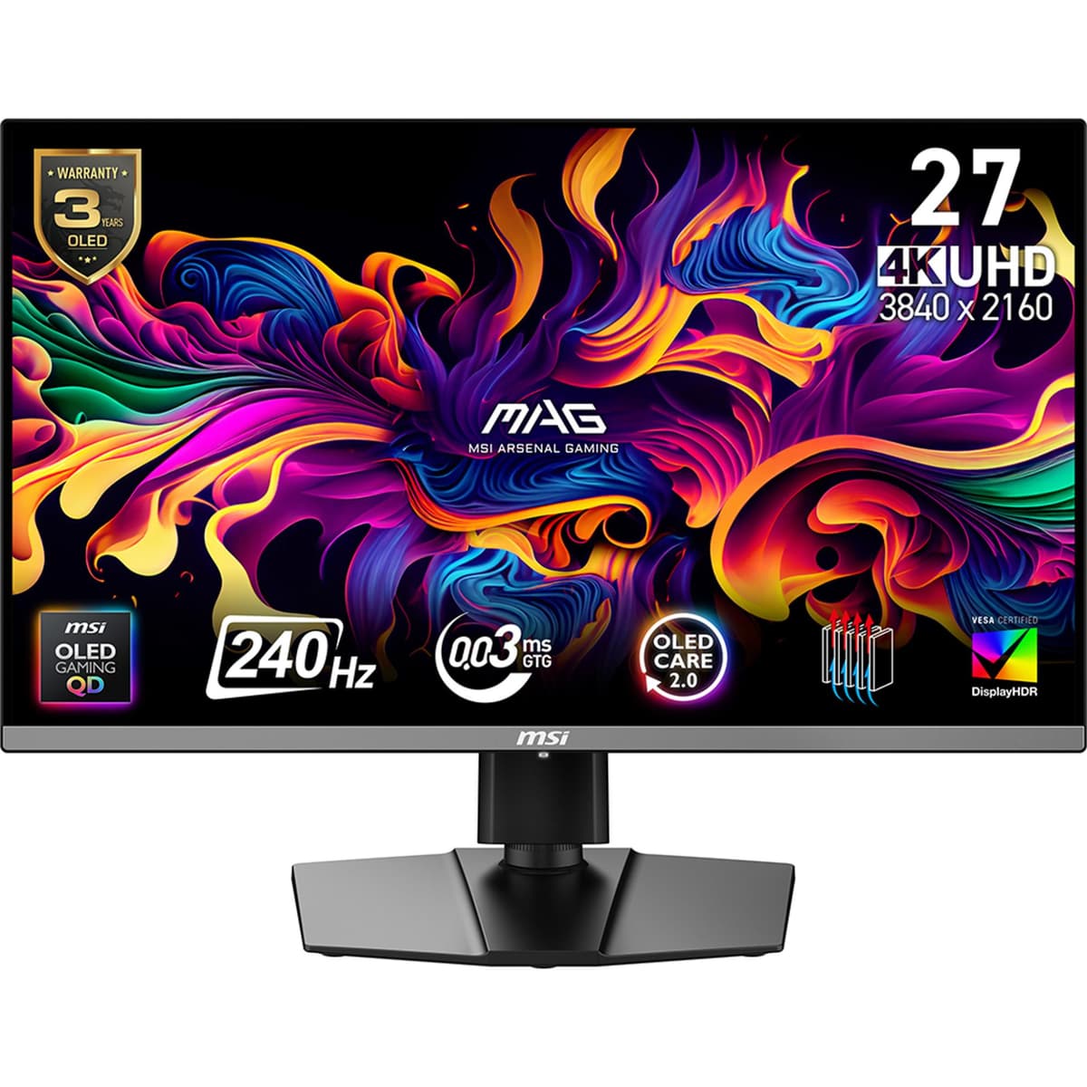 MSI MAG272UPQD-OLEDX24 4K OLED Gaming Monitor 26.5"