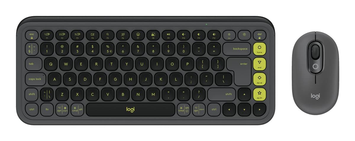 Logitech POP Icon Wireless Keyboard and Mouse Combo, Bluetooth, Mini