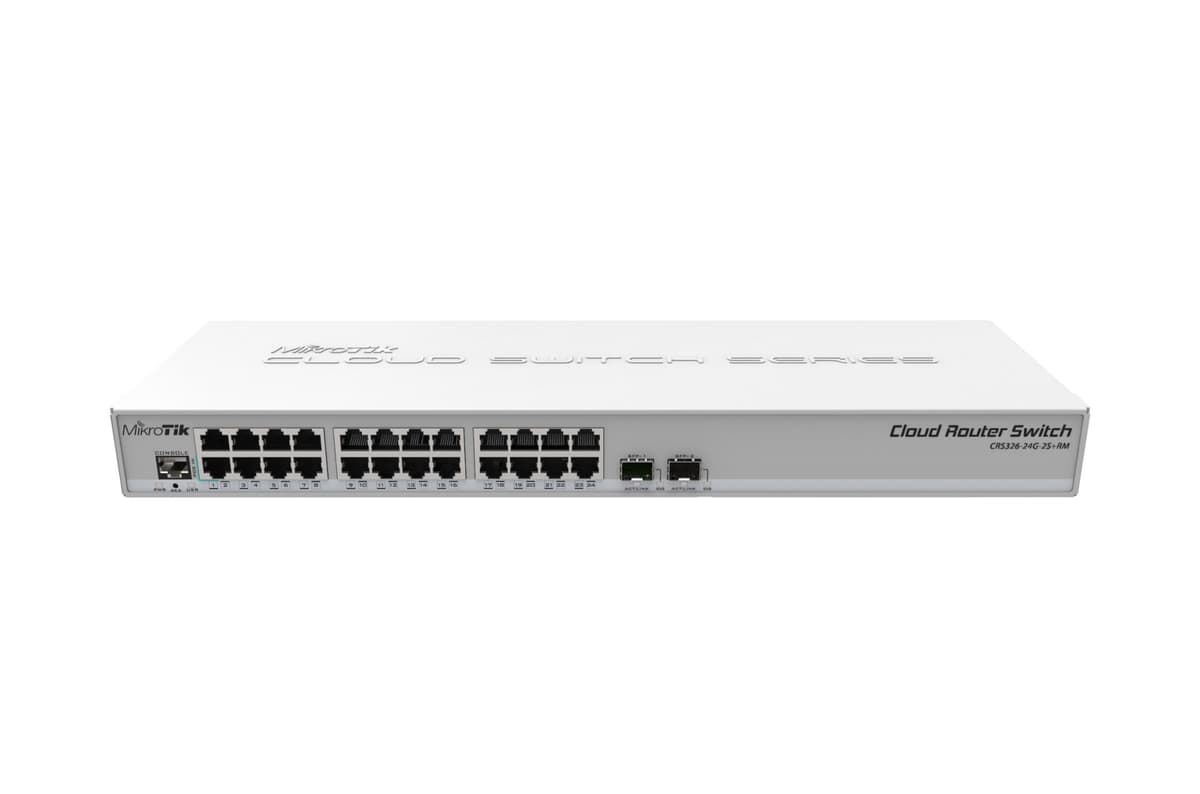 MikroTik CRS326-24G-2S+RM 24-Port Gigabit Managed Network Switch