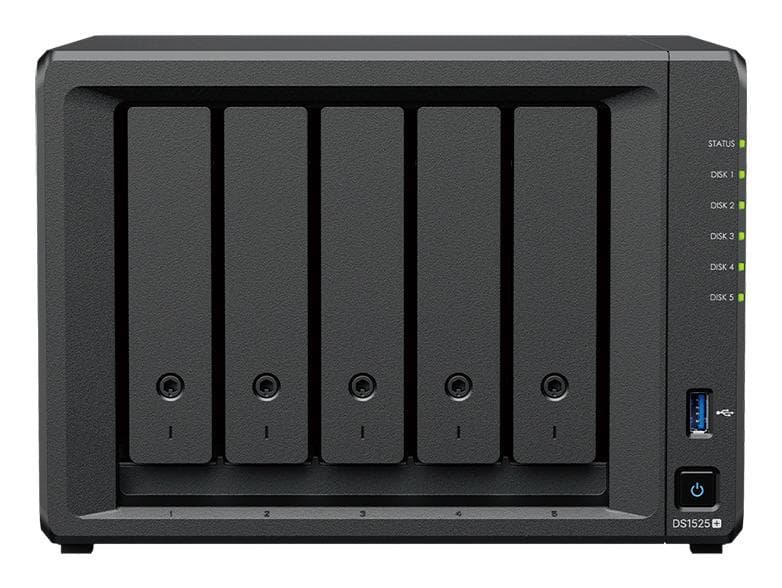 NAS-сервер Synology DS1525NEO+ на 5 отсеков, 4 ГБ RAM, без дисков